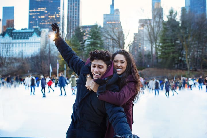 Image of Photography, Adult, Female, Person, Woman, People, Ice Skating, Ice Skating Dancing, Performer, Rink, Skating, Face, Head, Portrait, City, Lighting, 