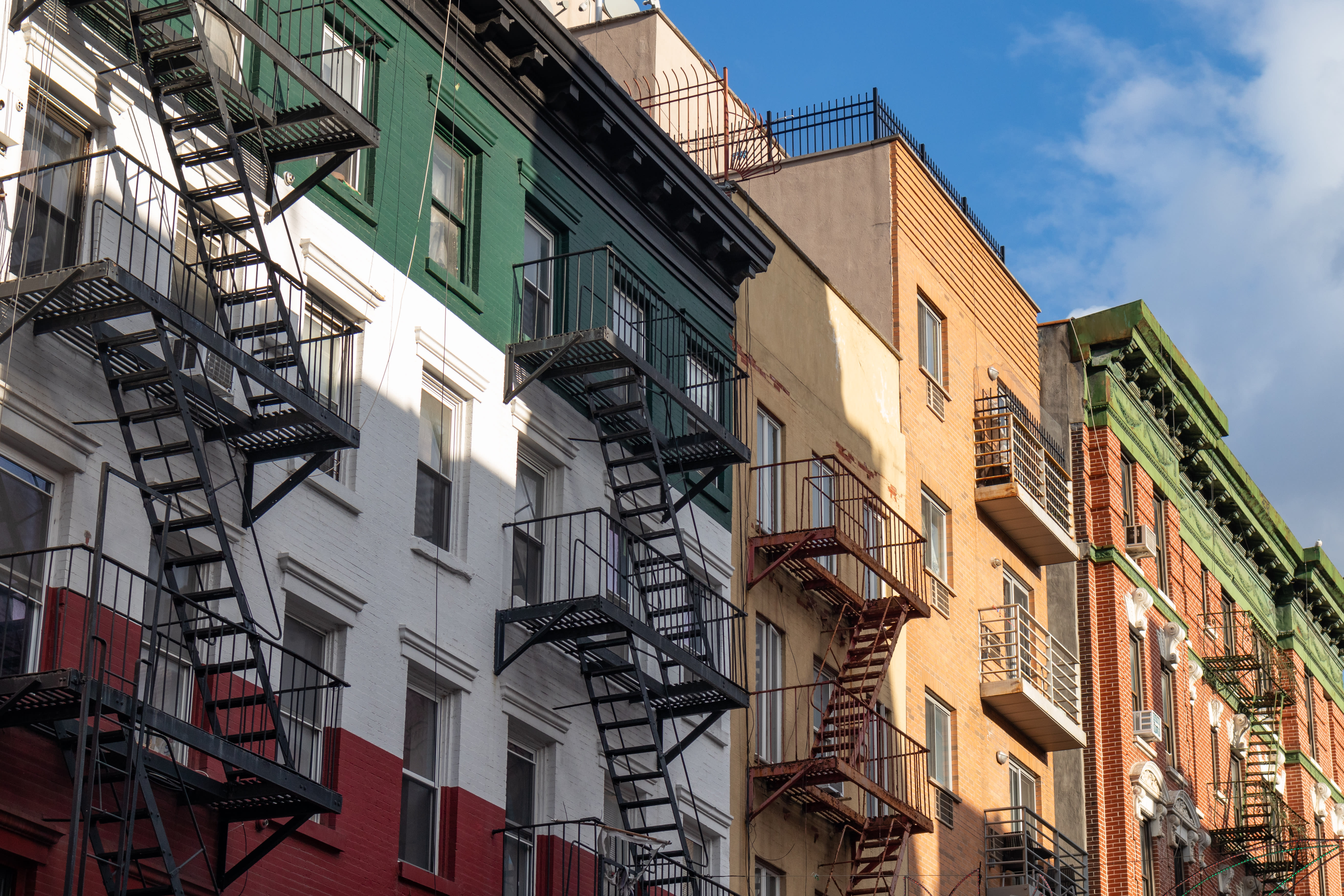 Image of City, Apartment Building, High Rise, Urban, Neighborhood, House, Housing, Staircase, Handrail, Condo, Metropolis, 