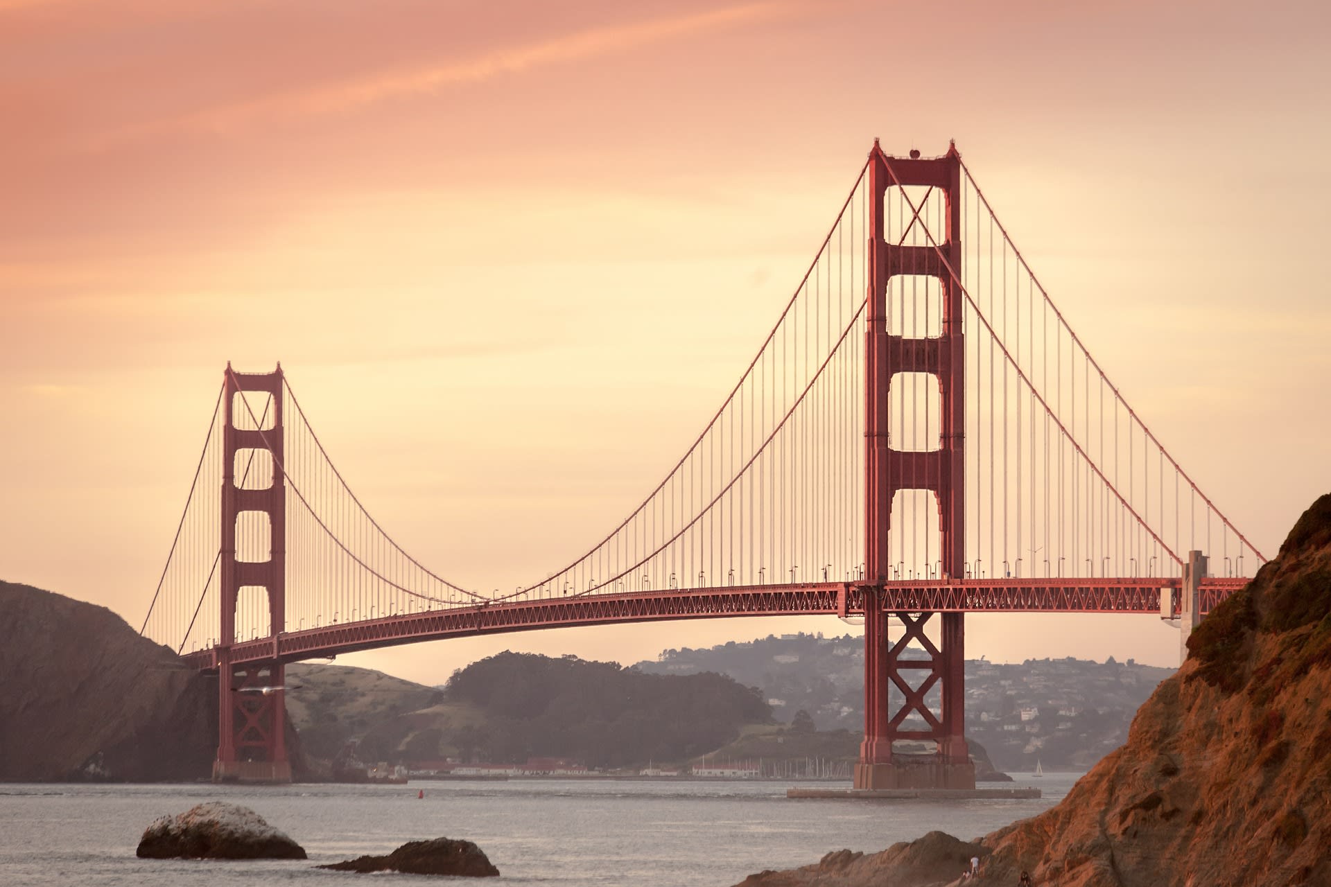 Image of Bridge, Golden Gate Bridge, Landmark, 