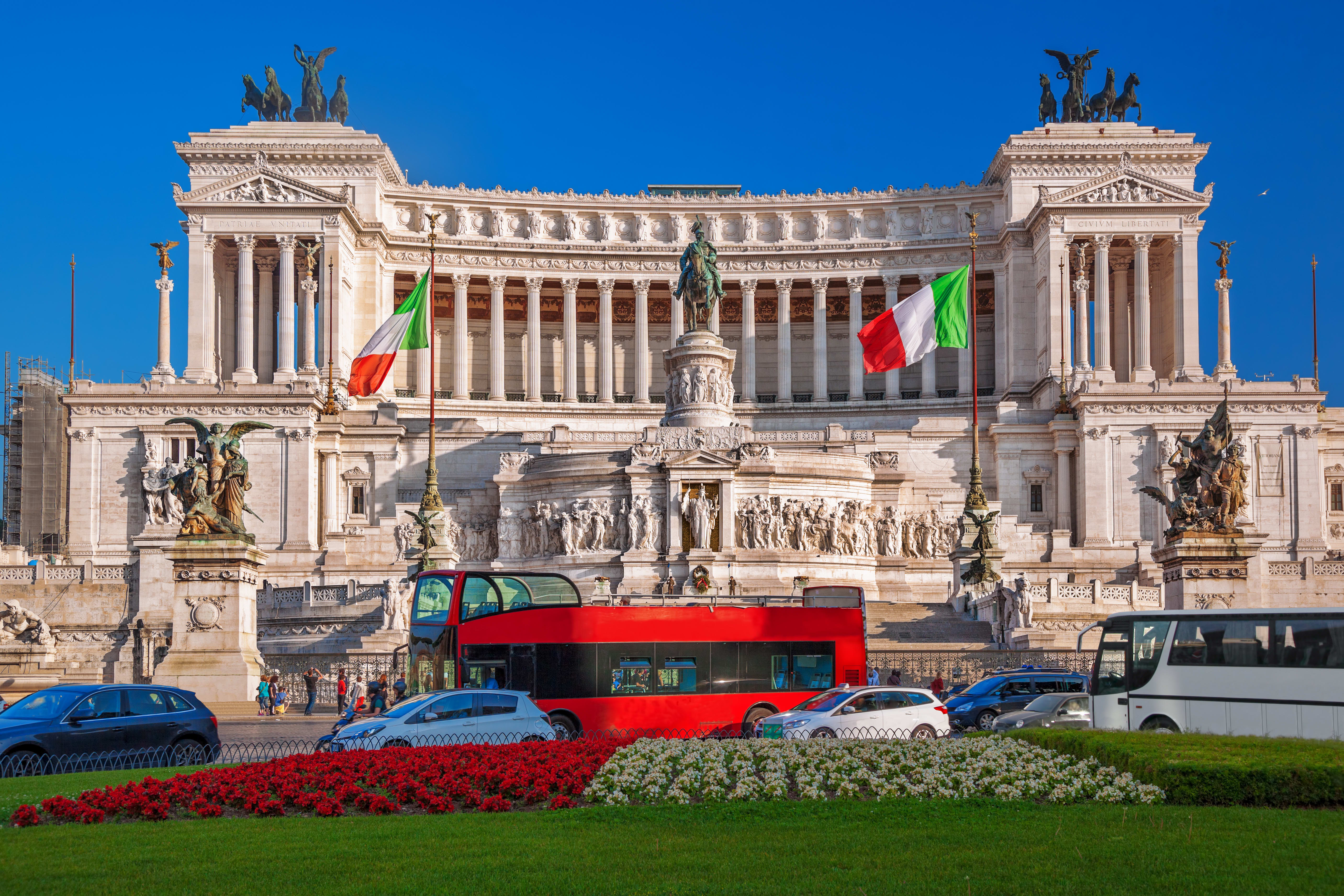 Image of Car, Vehicle, Building, Parliament, Person, Bus, 