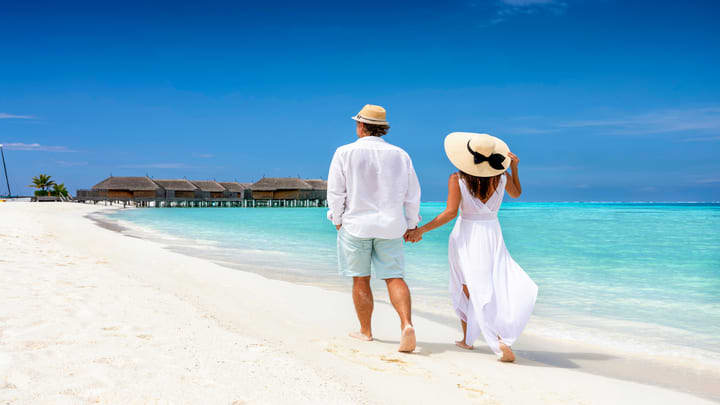 Image of Hand, Person, Holding Hands, Shorts, Adult, Female, Woman, Male, Man,