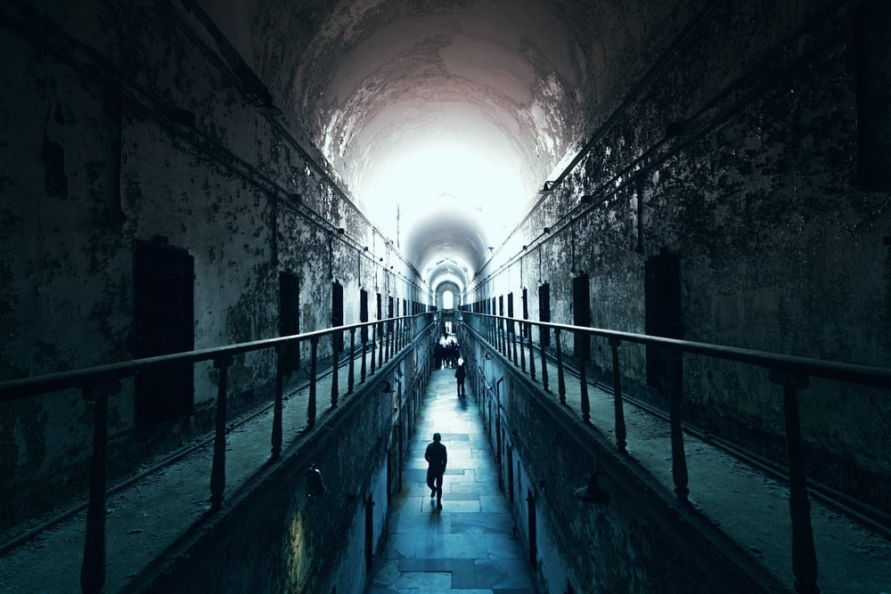 Image of Corridor, Indoors, Person, Crypt, 