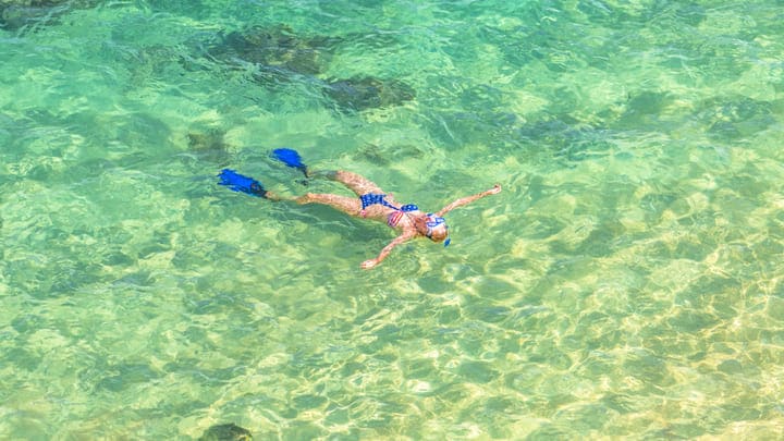 Image of Person, Swimming, Water, Water Sports, Nature, Outdoors, Swimwear, Underwater, Boy, Child, Male, Snorkeling, 