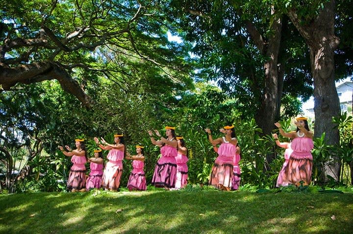 Image of Child, Female, Girl, Person, Hula, Toy, Dancing, People, Vegetation, 