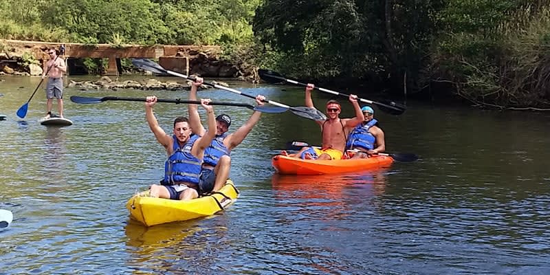 Image of Water, Person, Lifejacket, Vest, Helmet, Boat, Vehicle, Face, Head, Rowboat, Canoe, Kayak, Water Sports, 