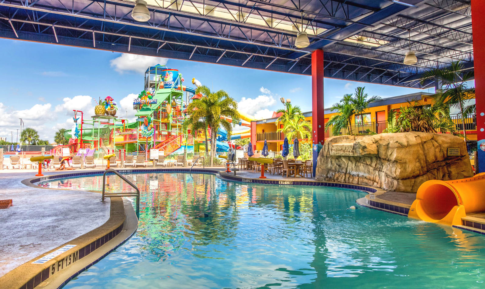 Image of Water, Amusement Park, Water Park, Chair, Furniture, Person, 