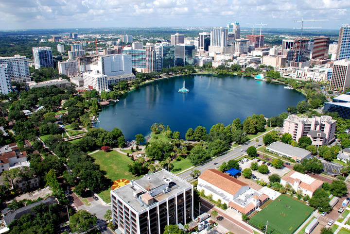 Image of Lake, Nature, Outdoors, Water, Building, Cityscape, Urban, City, Aerial View, 