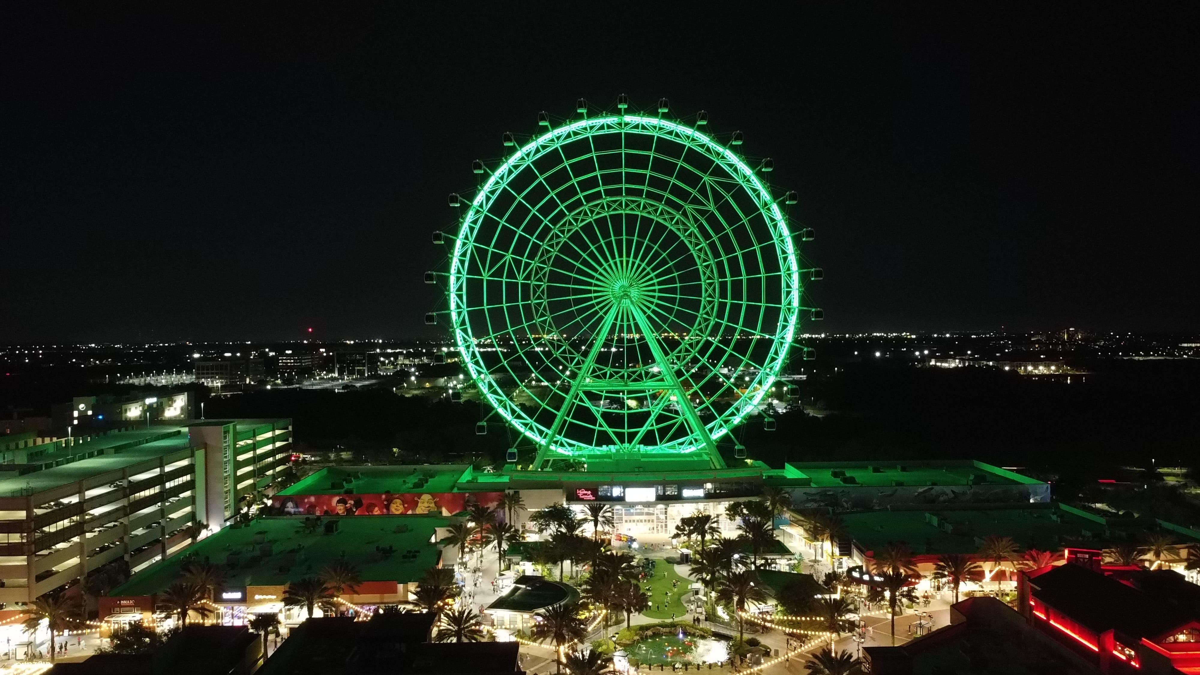 Image of Amusement Park, Ferris Wheel, Fun, Nature, Night, Outdoors, Urban, Lighting, 