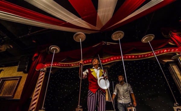 Image of Circus, Adult, Male, Man, Person, Performer, Solo Performance, Handbag, 