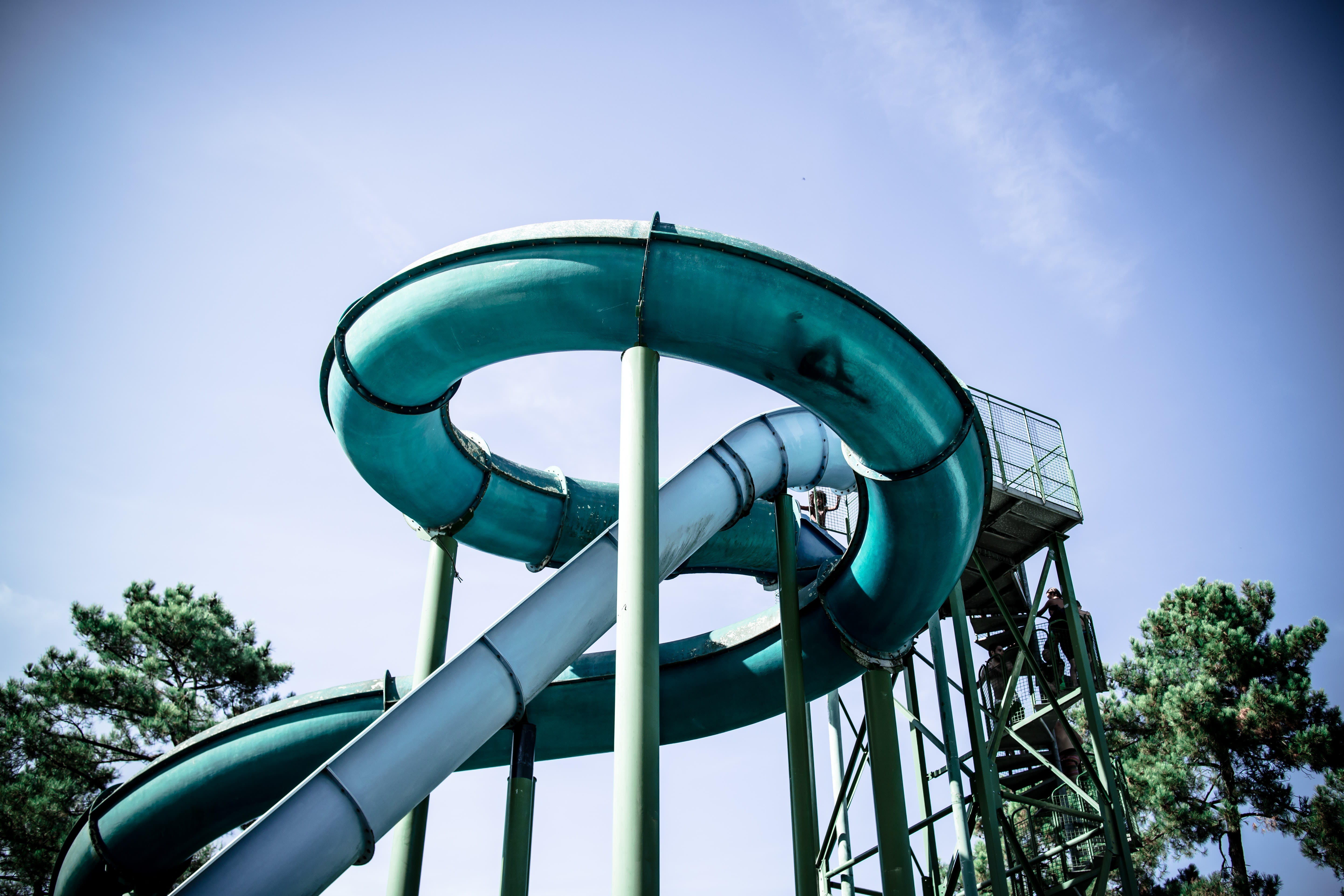 Image of Person, Slide, Toy, Amusement Park, Water, 