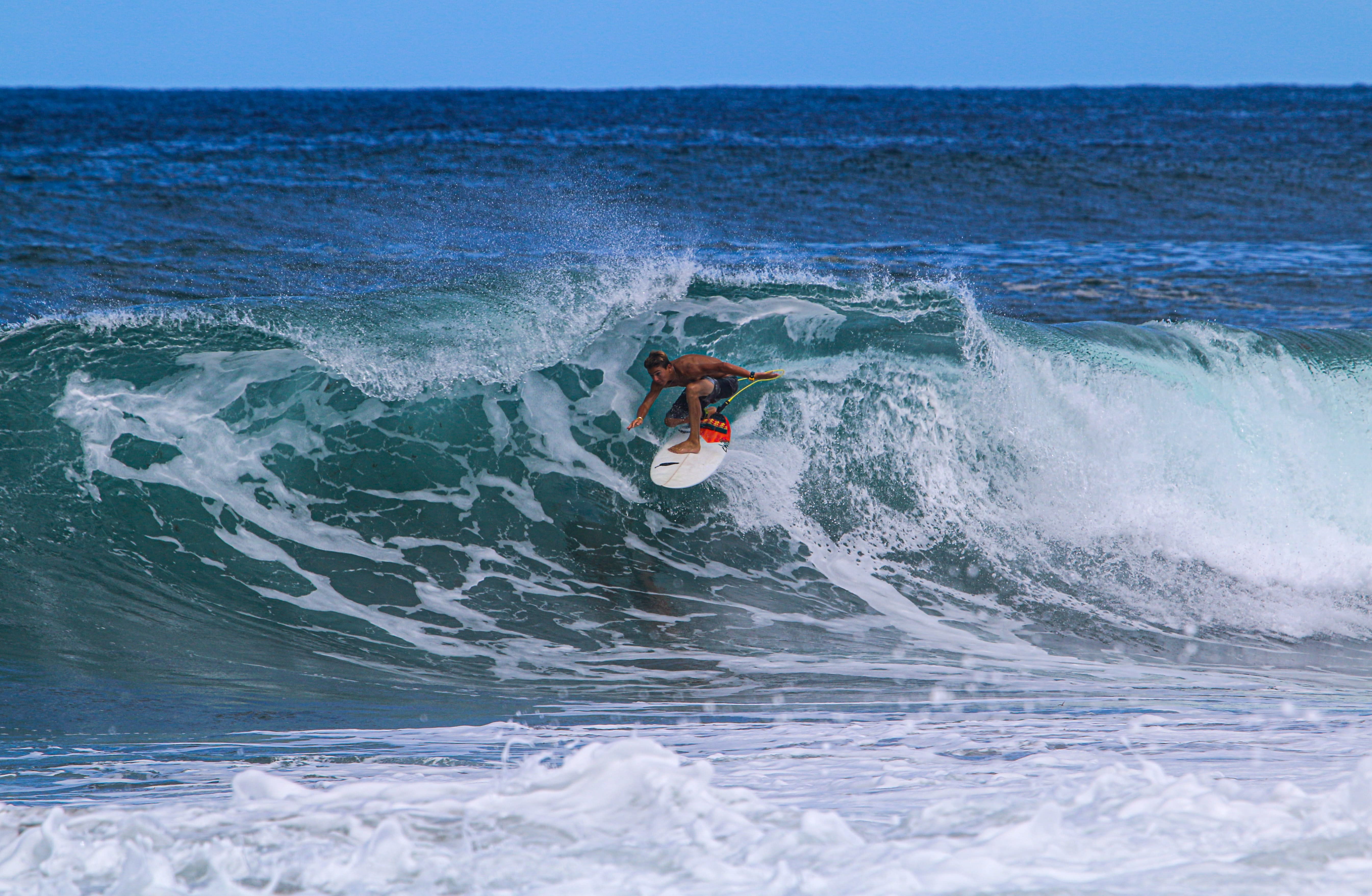 Image of Nature, Outdoors, Sea, Sea Waves, Water, Surfing, Adult, Male, Man, Person, 