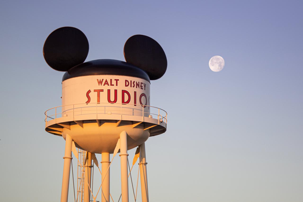 Image of Tower, Water Tower, Astronomy, Moon, Nature, Night, Outdoors, 