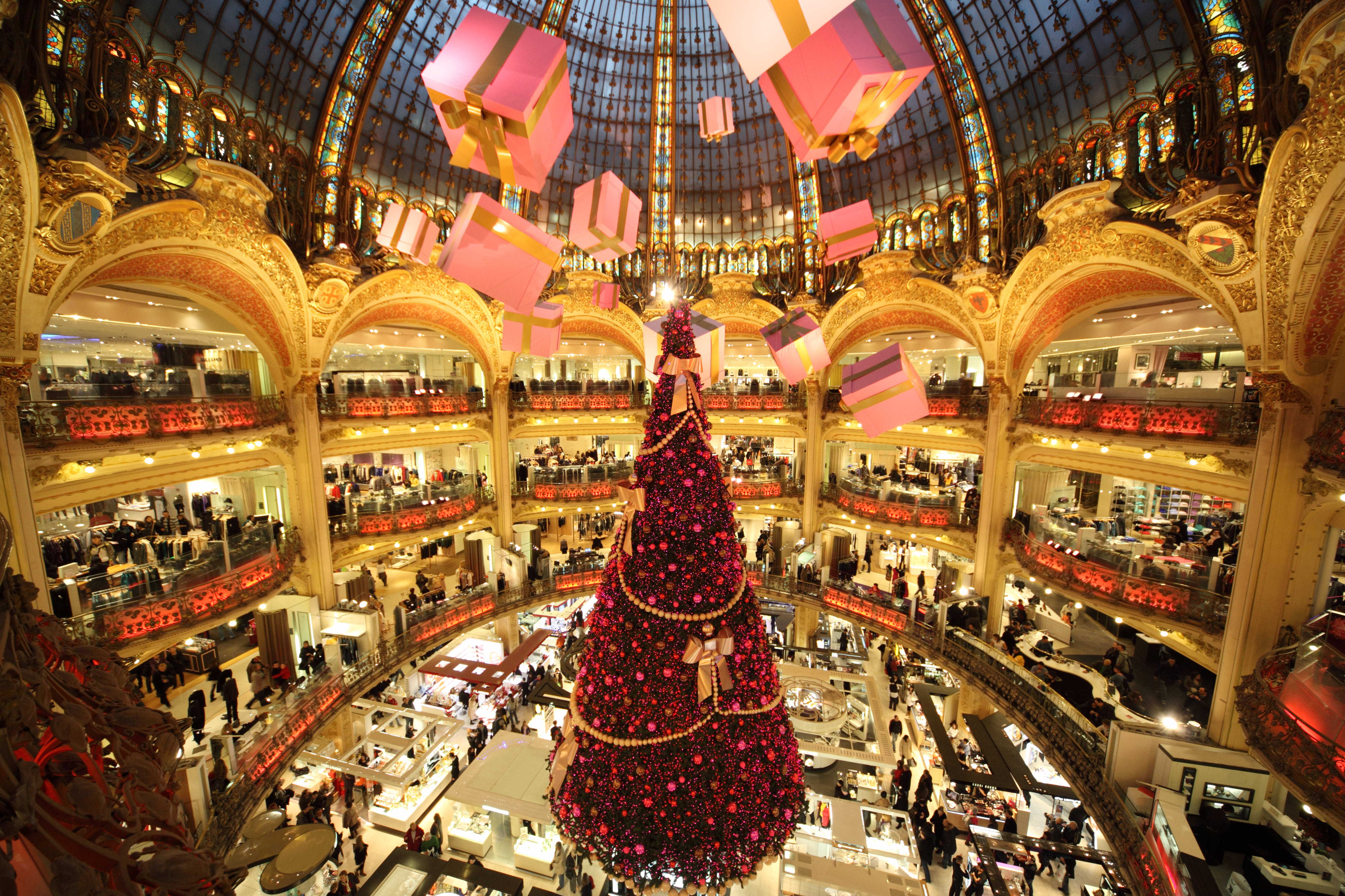 Image of Shop, Shopping Mall, Lighting, Person, Christmas, Christmas Decorations, Festival, Adult, Bride, Female, Woman,