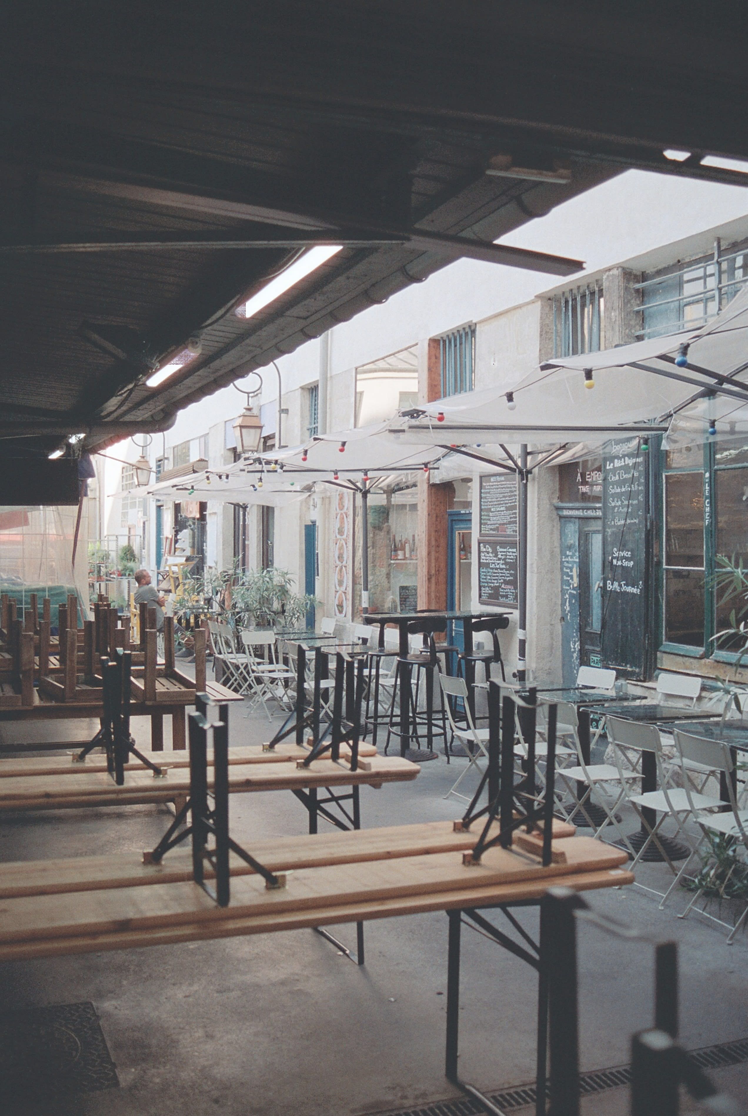 Image of Indoors, Restaurant, Cafe, Cafeteria, Dining Table, Furniture, Table, Urban, Person, City,