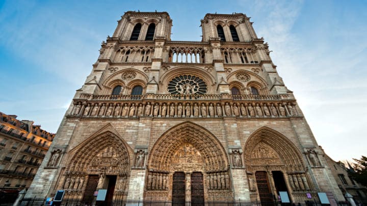 Image of Arch, Gothic Arch, Cathedral, Church, Clock Tower, Tower,