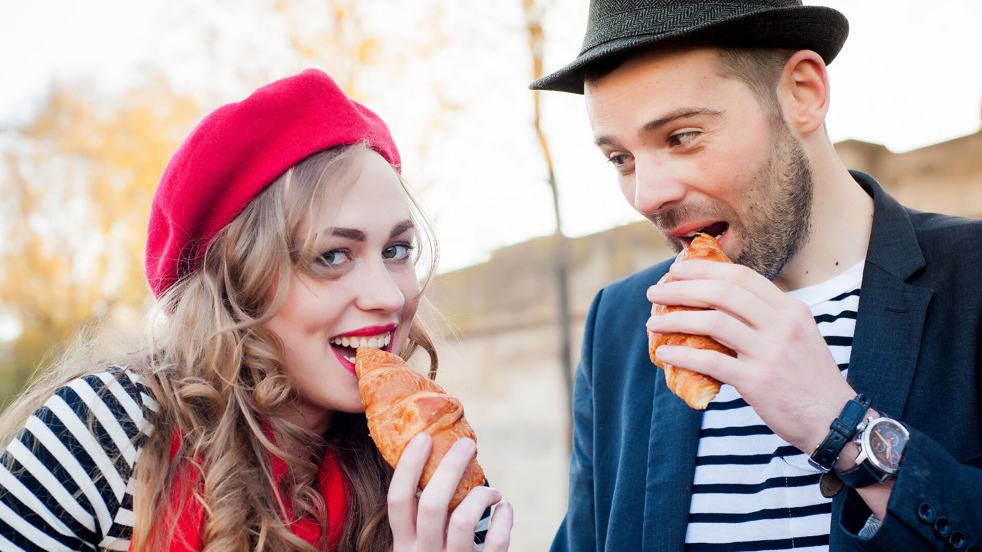 Image of Female, Girl, Person, Teen, Adult, Male, Man, Eating, Food, Head, Face, 