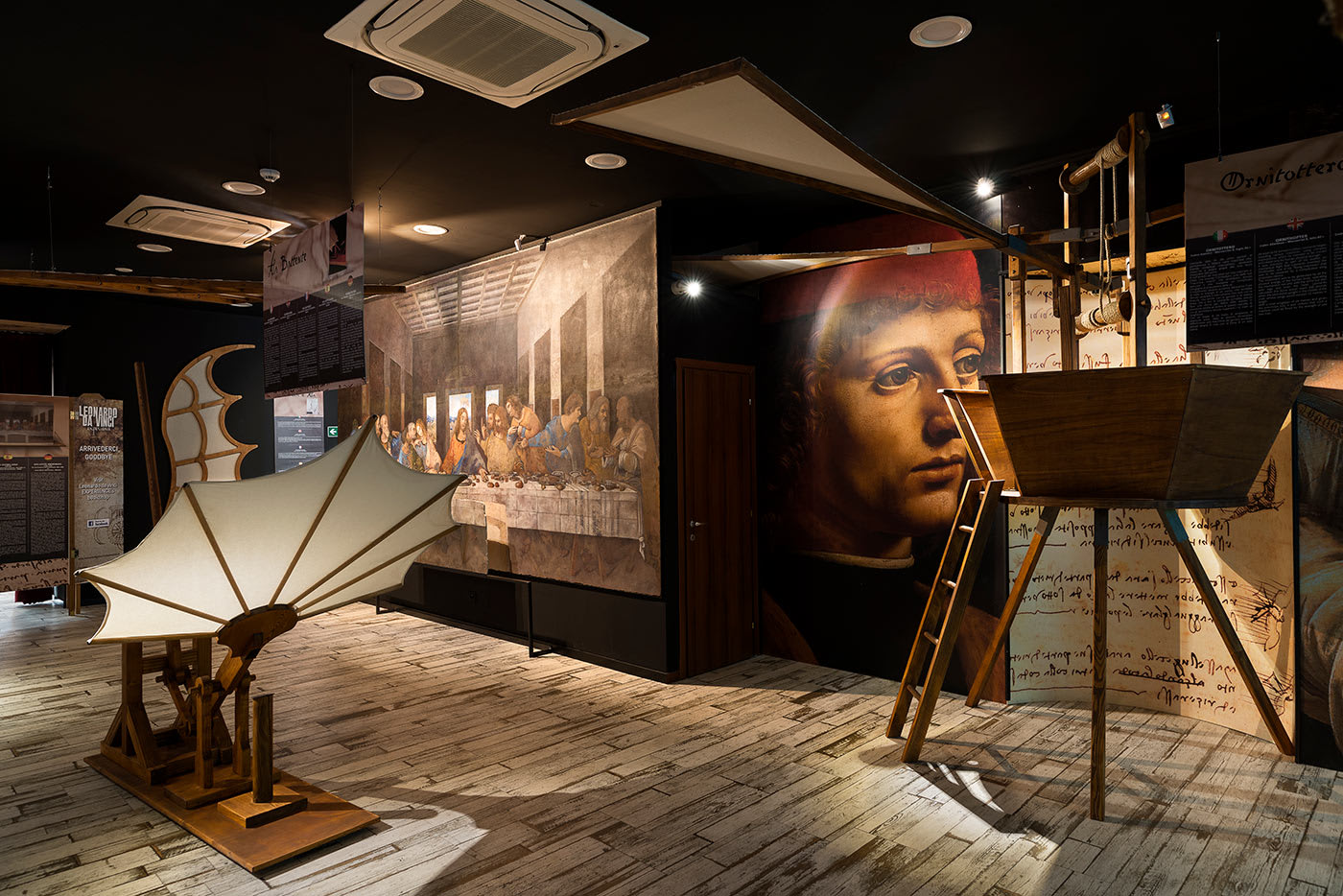 Image of Indoors, Museum, Adult, Male, Man, Person, Wood,