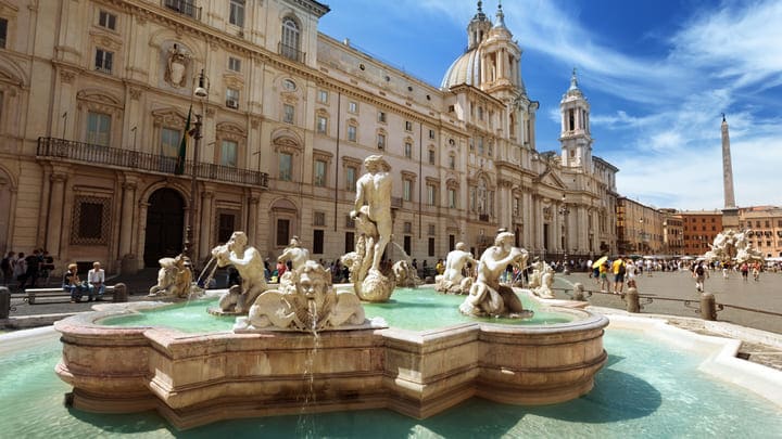 Image of Fountain, Water, City, Urban, 