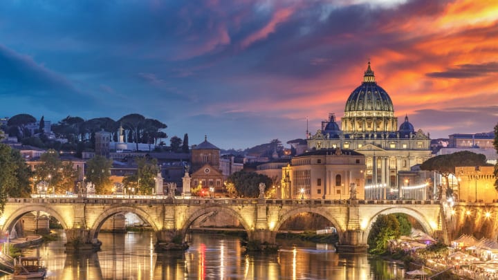 Image of Cityscape, Urban, Church, Landmark, St. Peter's Basilica, 