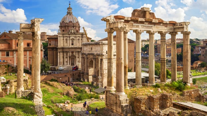Image of Ruins, Person, Cityscape, Urban, 