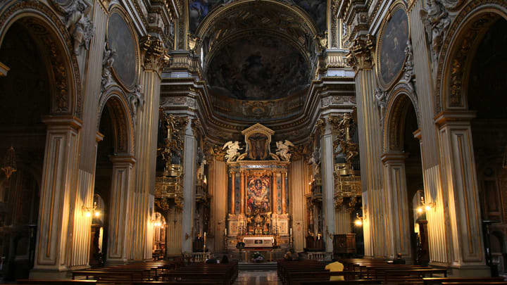 Image of Altar, Church, Prayer, Indoors, Person, 