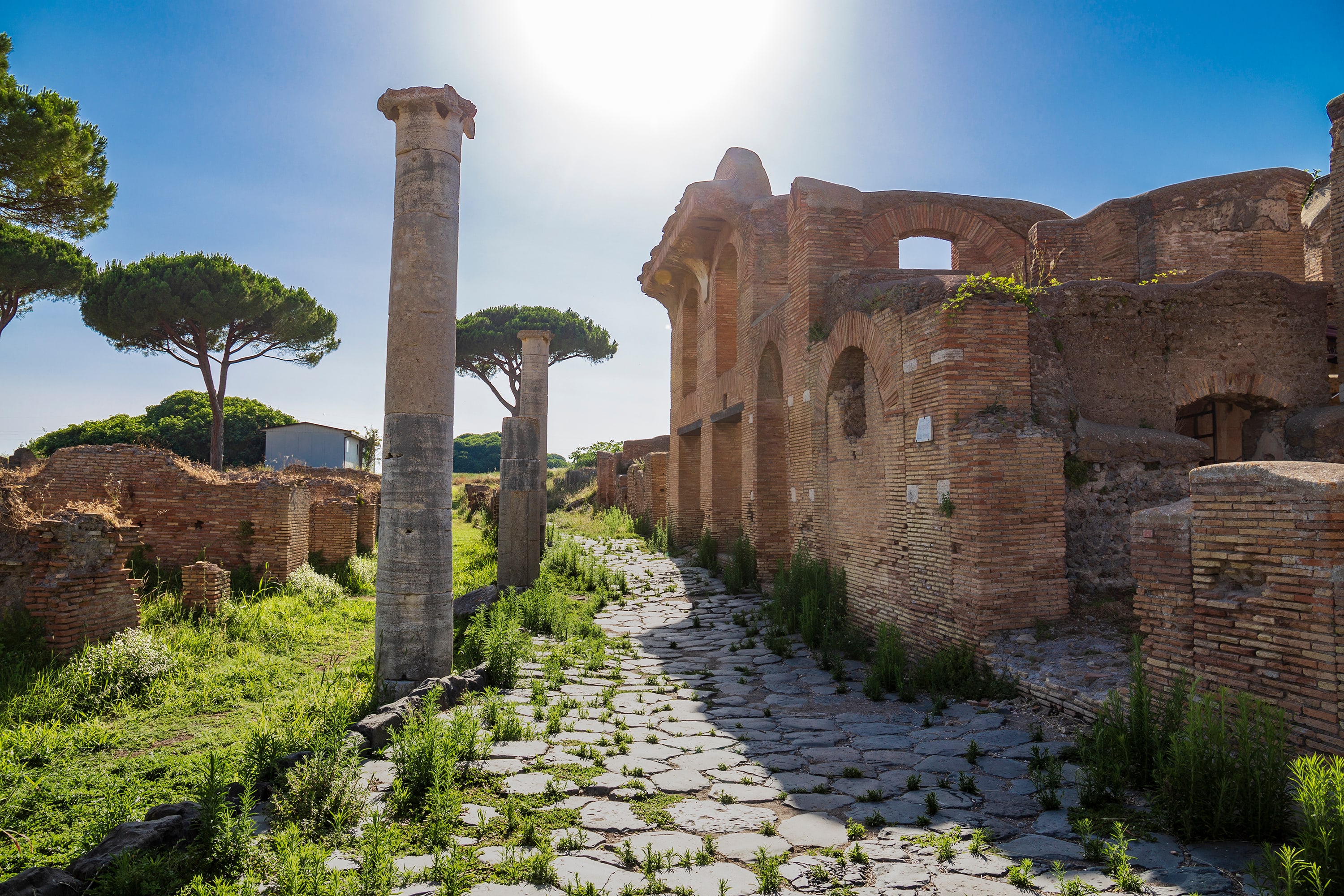 Image of Ruins, Path, Walkway, Flagstone, Road, Castle, Fortress, 