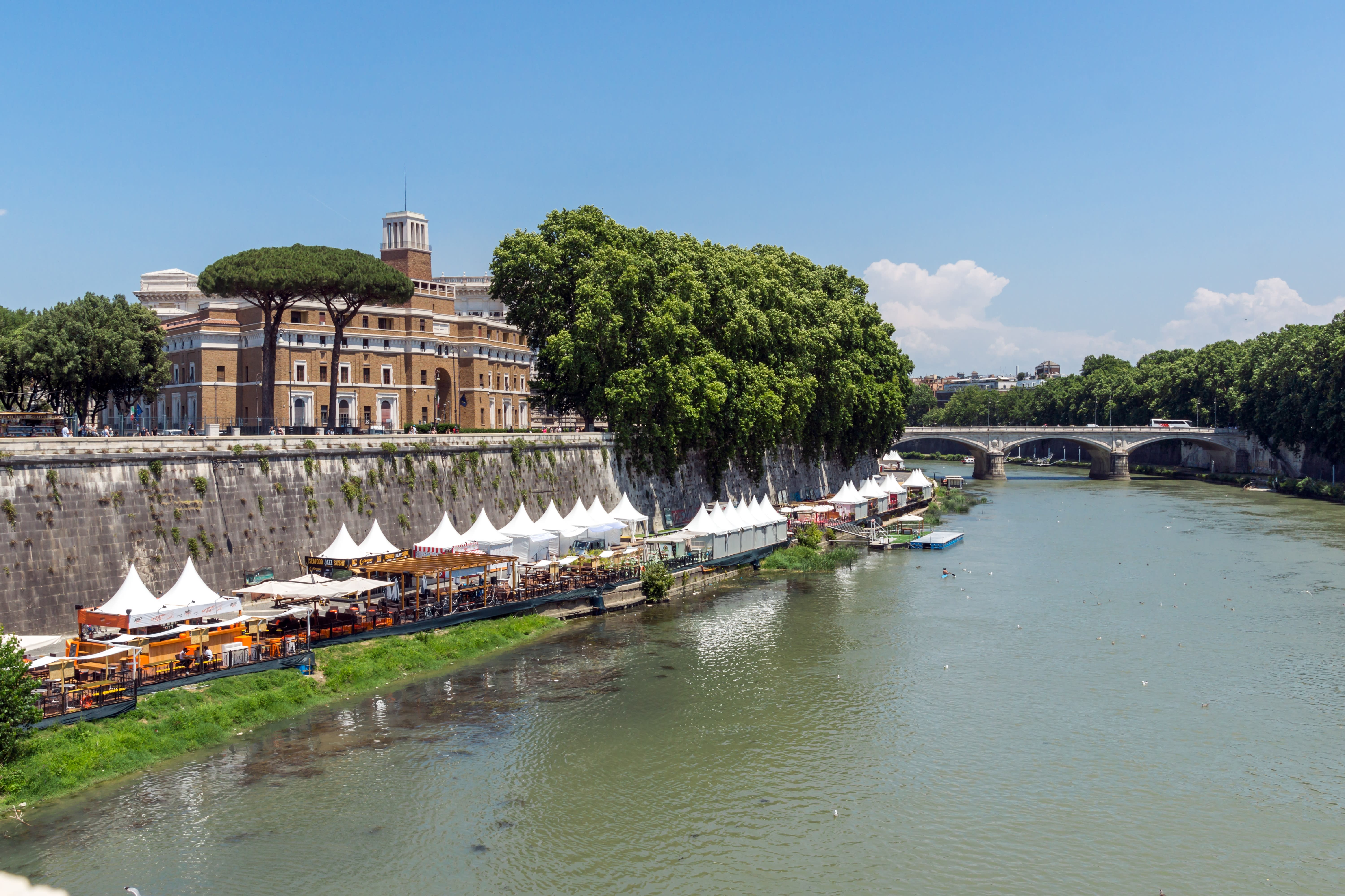 Image of Nature, Outdoors, Scenery, Water, Waterfront, City, Boat, Vehicle, Canal, Castle, Fortress, Urban, Cityscape, Harbor, Pier, 