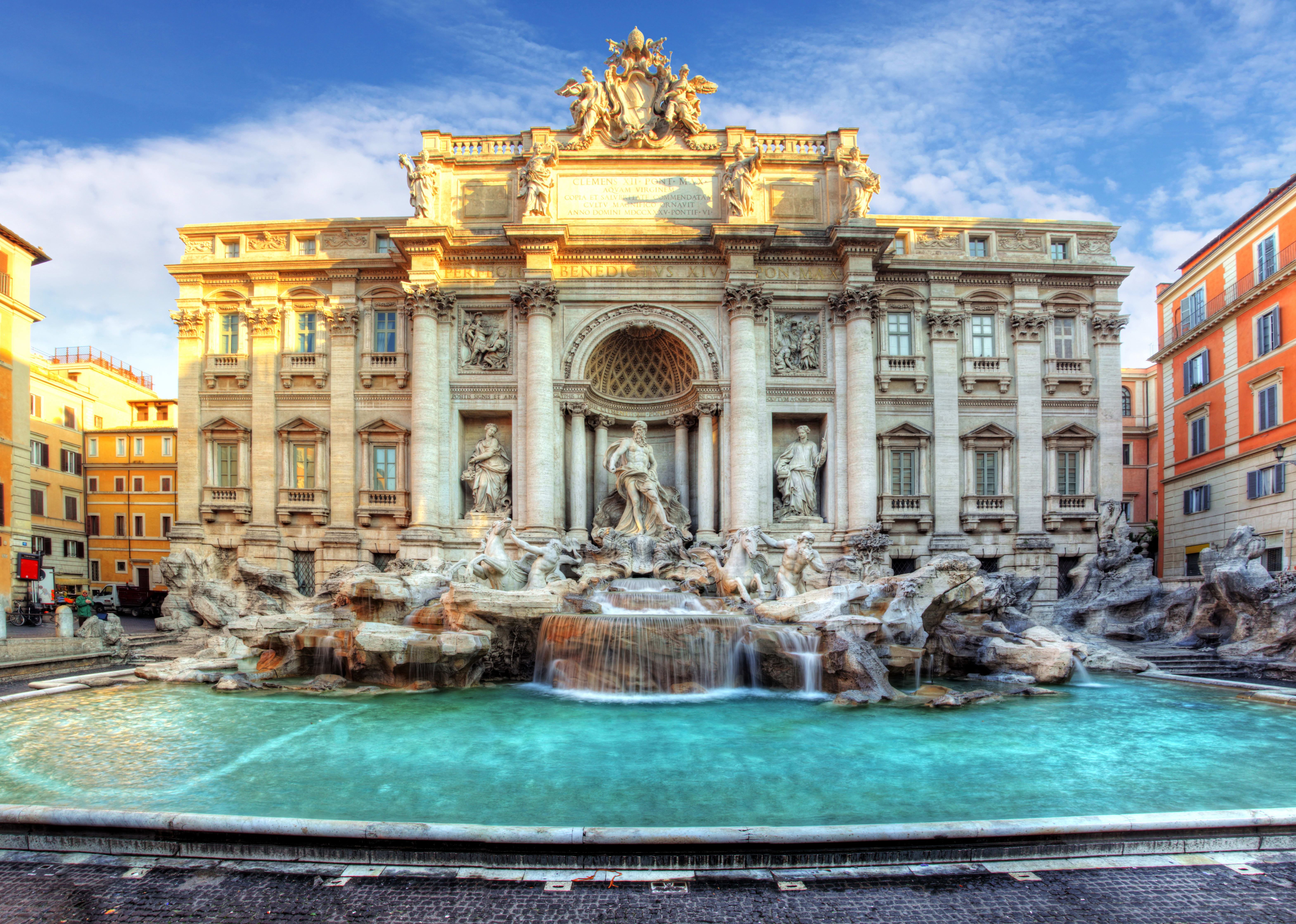 Image of Fountain, Water, Building, Arch, Person, Pool, Swimming Pool, 