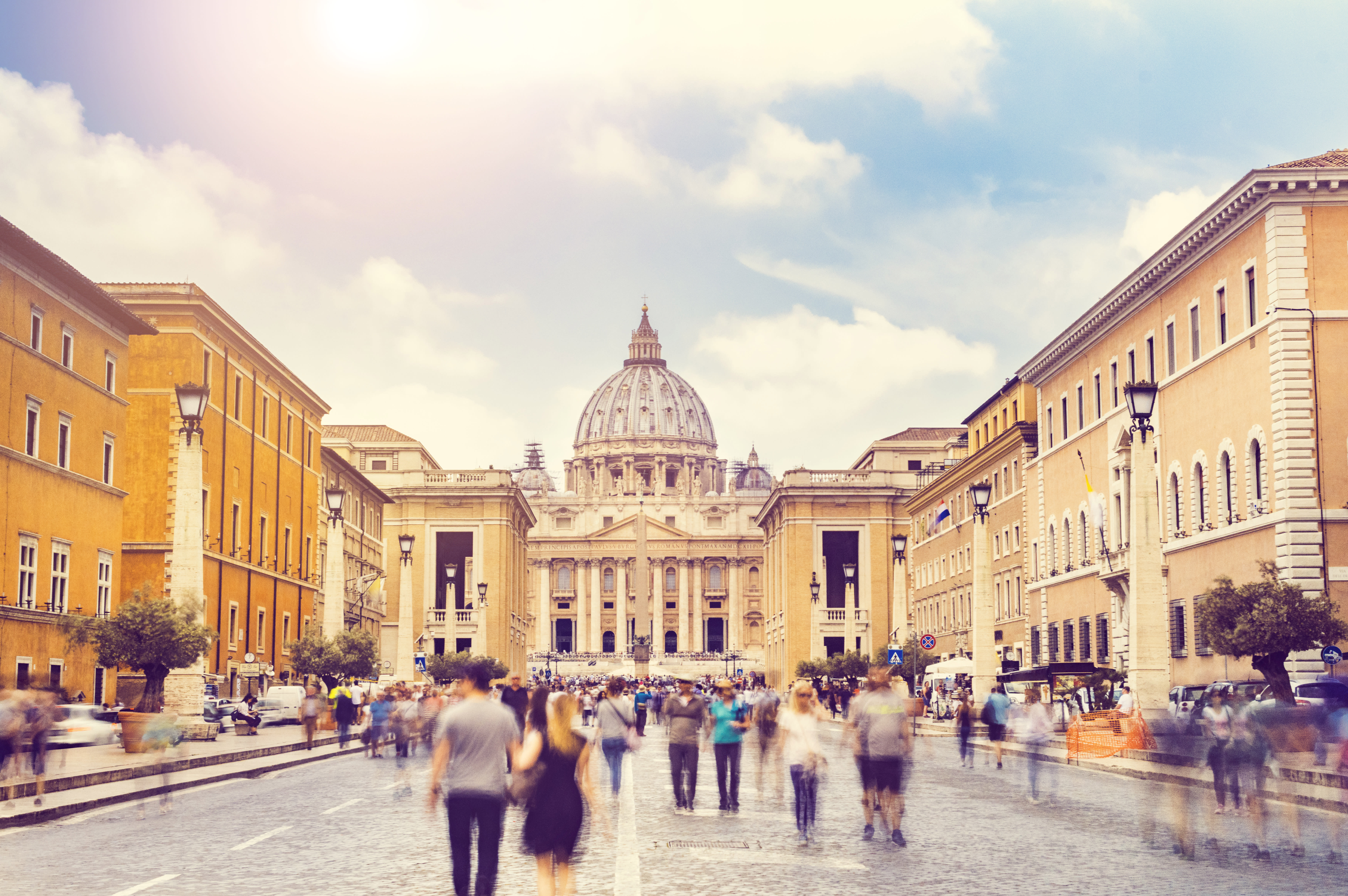 Image of Person, Plant, Church, Handbag, Landmark, St. Peter's Basilica, Car, 