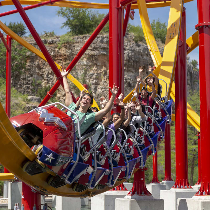 Image of Amusement Park, Adult, Male, Man, Person, Child, Female, Girl, 