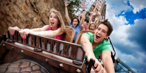 Image of Head, Person, Face, Boy, Child, Male, Adult, Female, Woman, Fun, Happy, Amusement Park, 