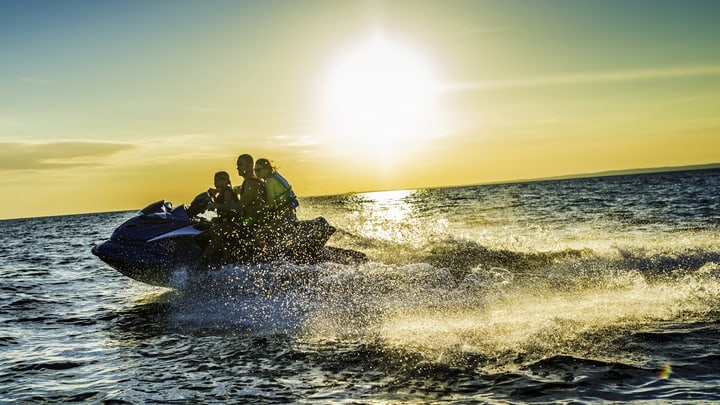 Image of Water, Person, Water Sports, Boat, Jet Ski, Lifejacket, Vest, 