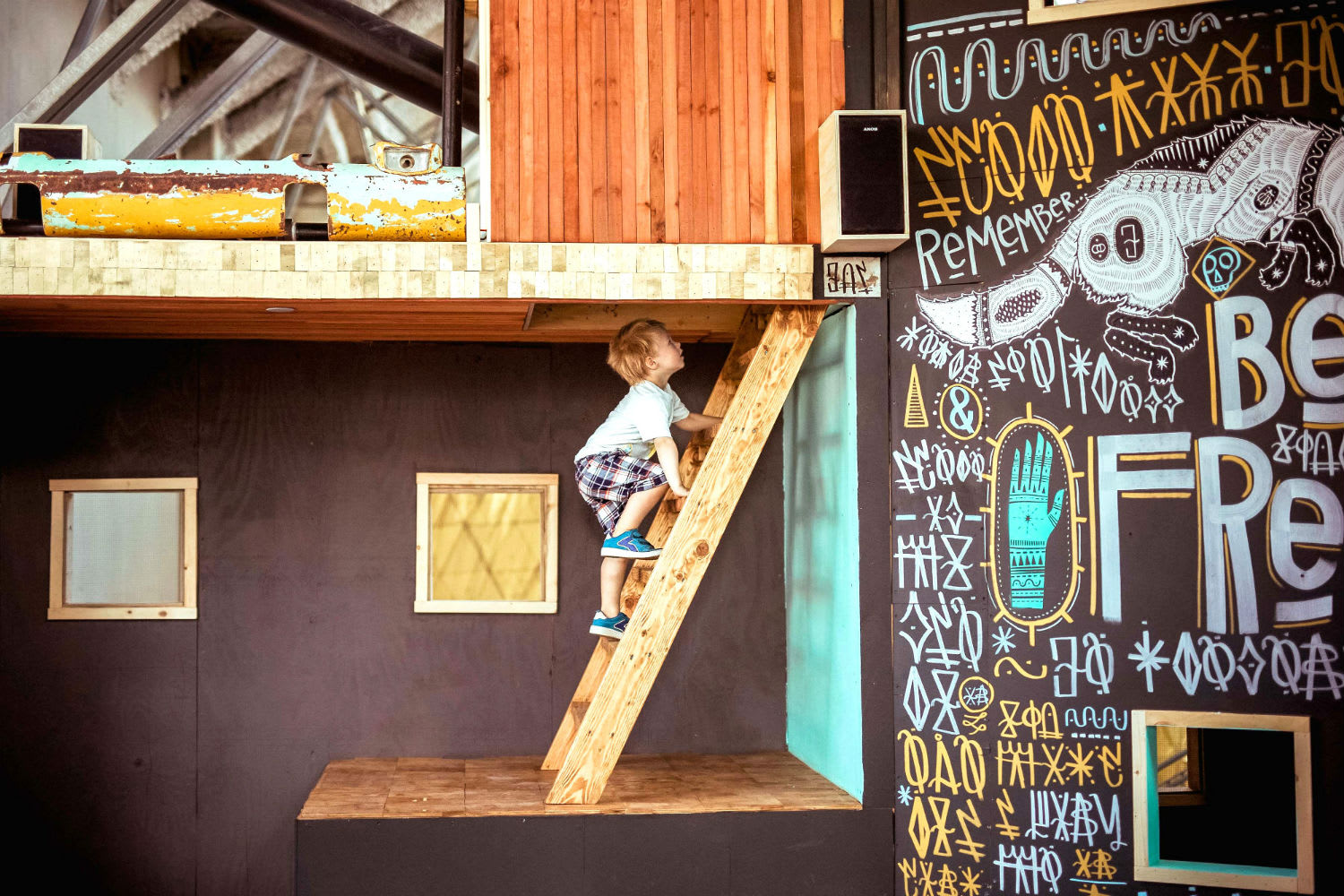 Image of Plywood, Wood, Boy, Child, Male, Person, Advertisement, 