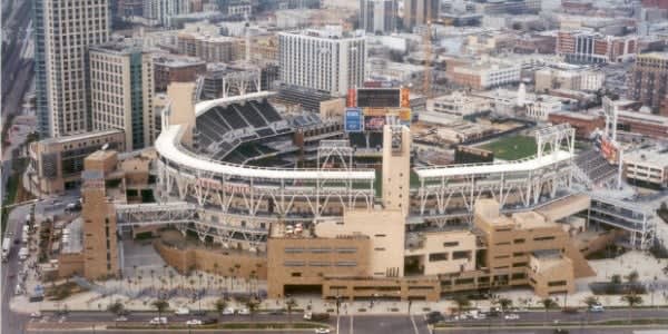 Image of Outdoors, Building, Arena, Stadium, City, Aerial View, 