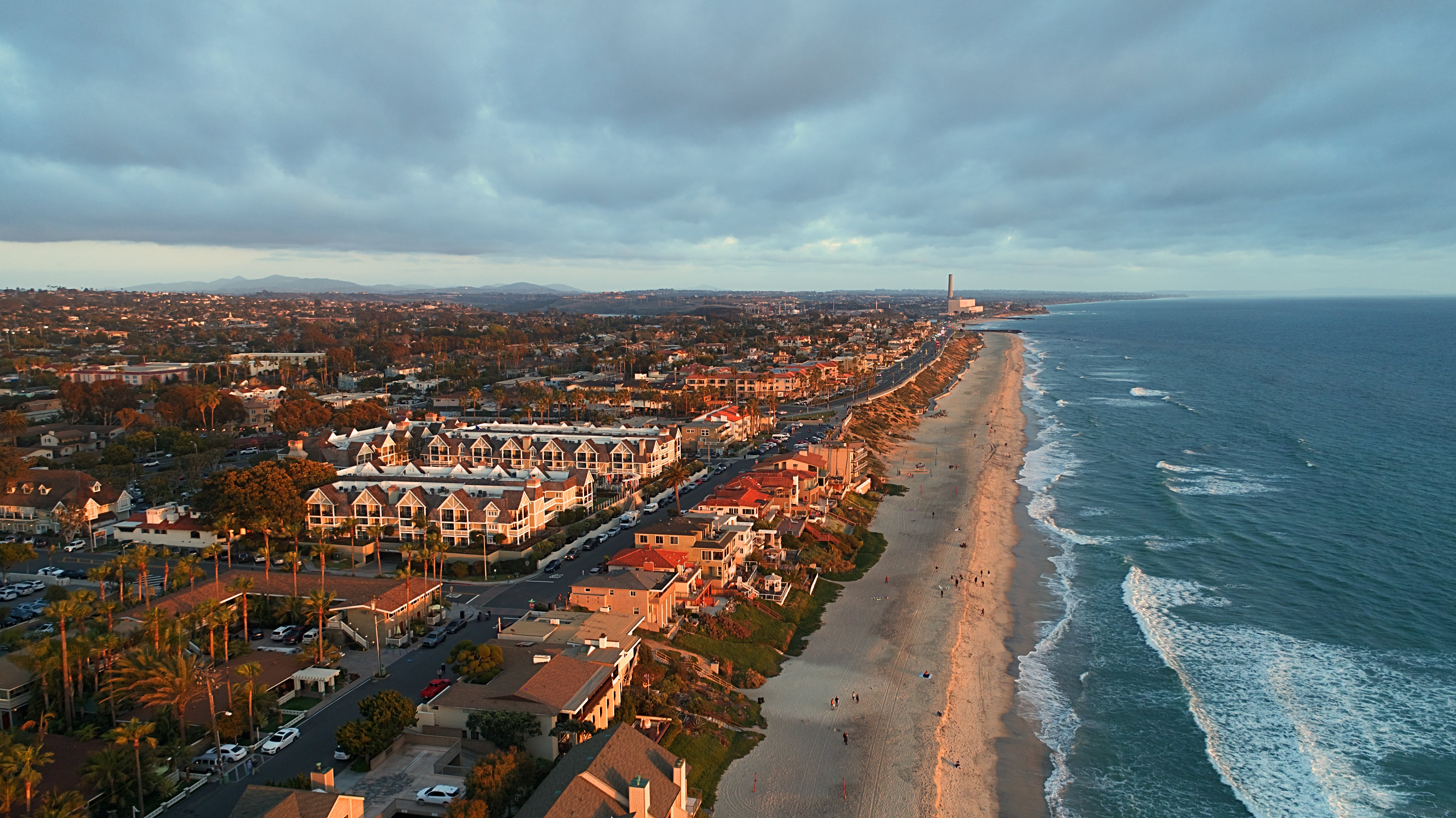 Image of Nature, Outdoors, Sea, Water, Shoreline, Coast, Building, Cityscape, Urban, City, Car, Aerial View, 