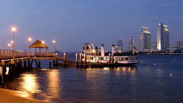 Image of Water, Waterfront, City, Pier, Metropolis, Urban, Port, Boat, Vehicle, Cityscape, 