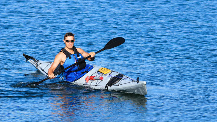 Image of Water, Boat, Vehicle, Canoe, Kayak, Rowboat, Kayaking, Water Sports, 