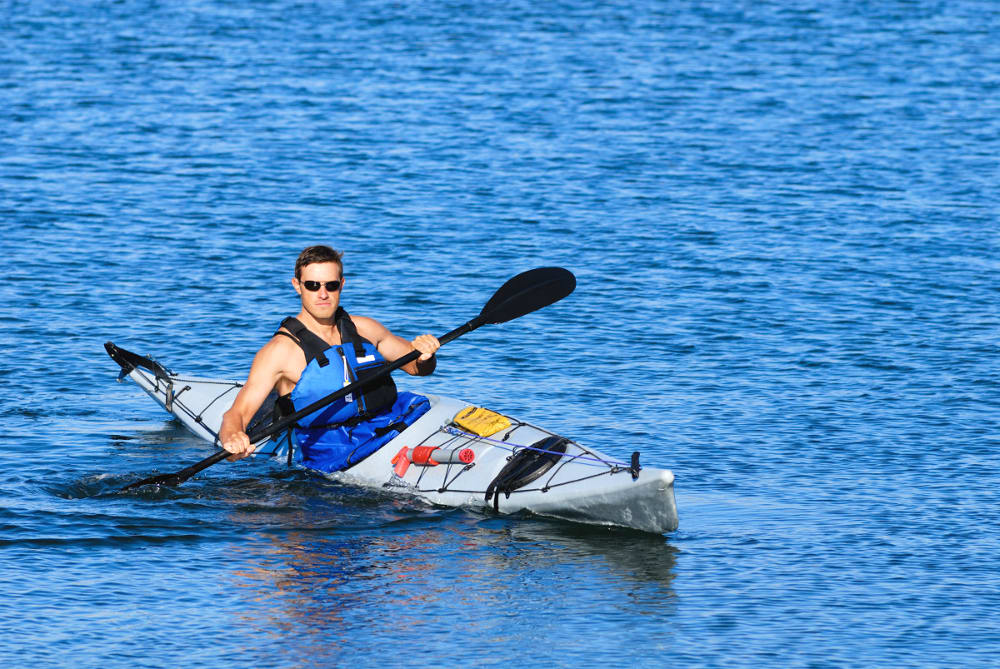 Image of Water, Boat, Canoe, Kayak, Rowboat, Vehicle, Kayaking, Person, Water Sports, 