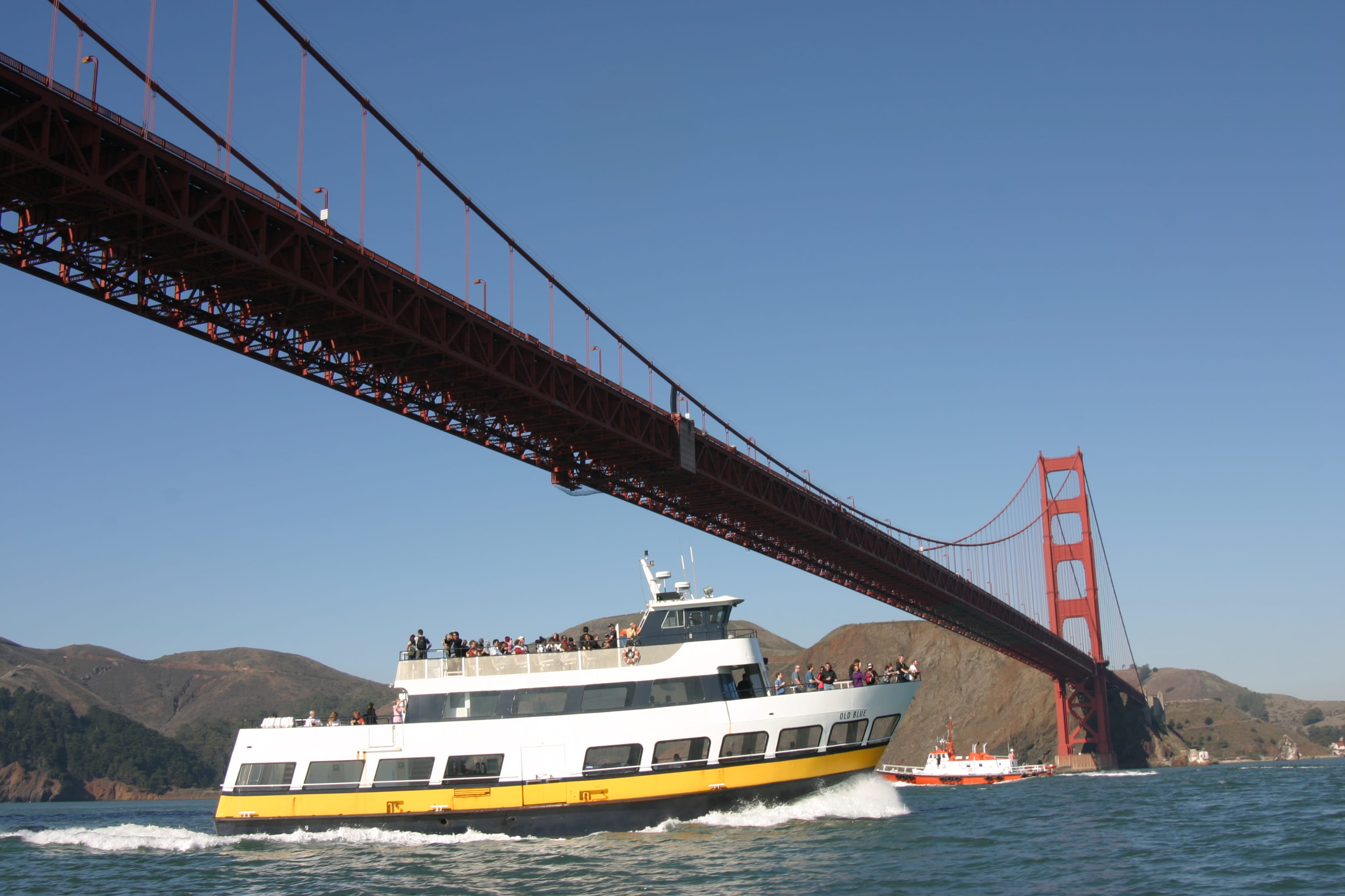 Image of Boat, Ferry, Vehicle, Person, Yacht, 