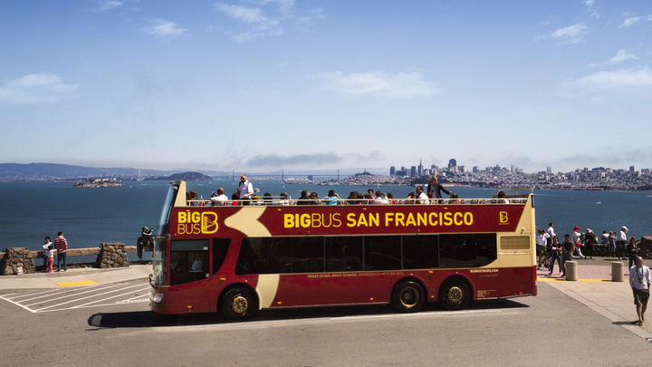 Image of Bus, Vehicle, Person, Tour Bus, 