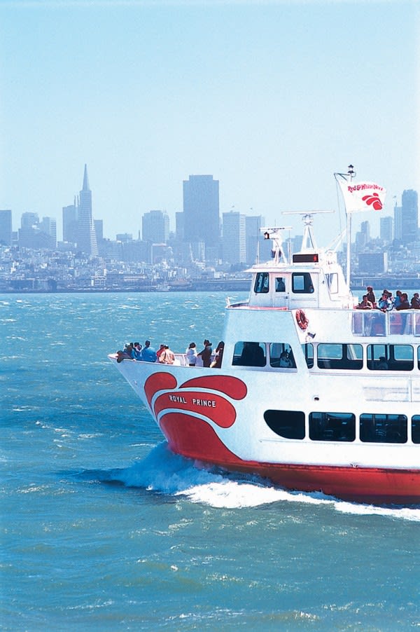 Image of Boat, Ferry, Vehicle, Yacht, City, Person, Boating, Water, Water Sports, 