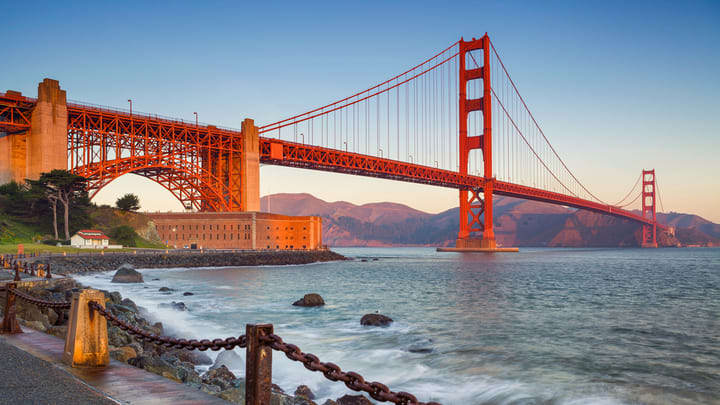 Image of Bridge, Golden Gate Bridge, Landmark, 