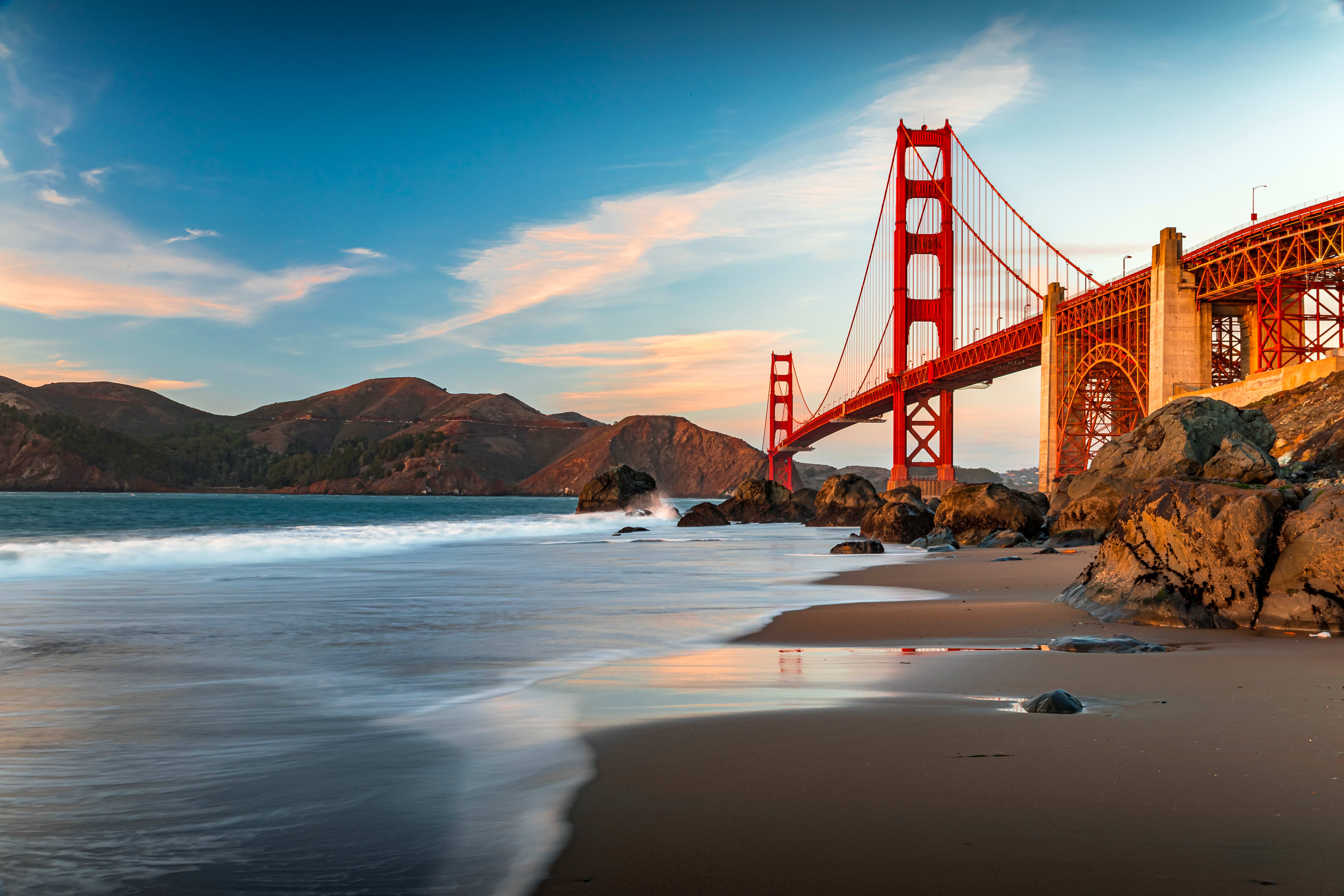 Image of Bridge, Golden Gate Bridge, Landmark, 