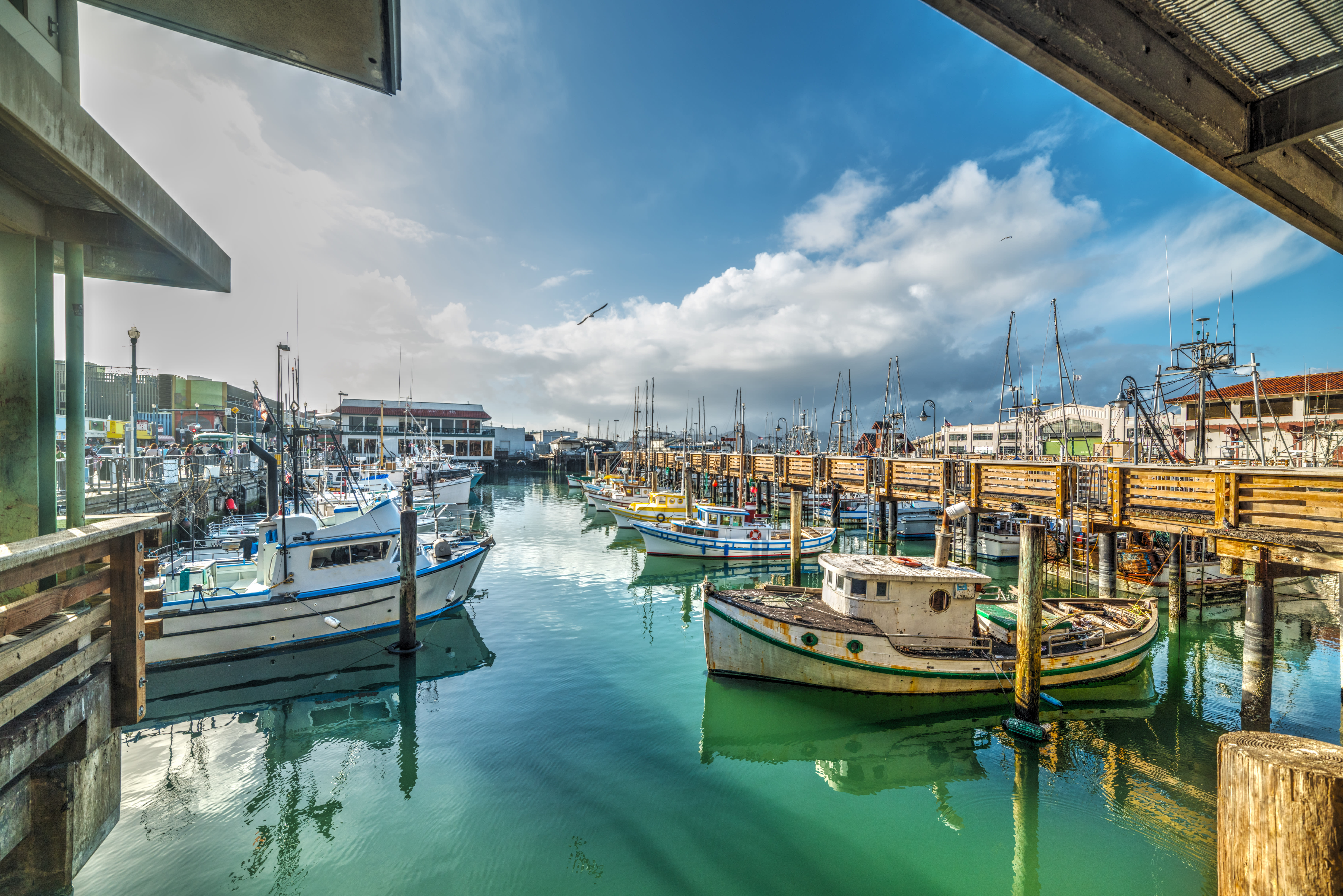 Image of Water, Waterfront, Port, Harbor, Pier, Marina, Boat, Vehicle, Watercraft, 