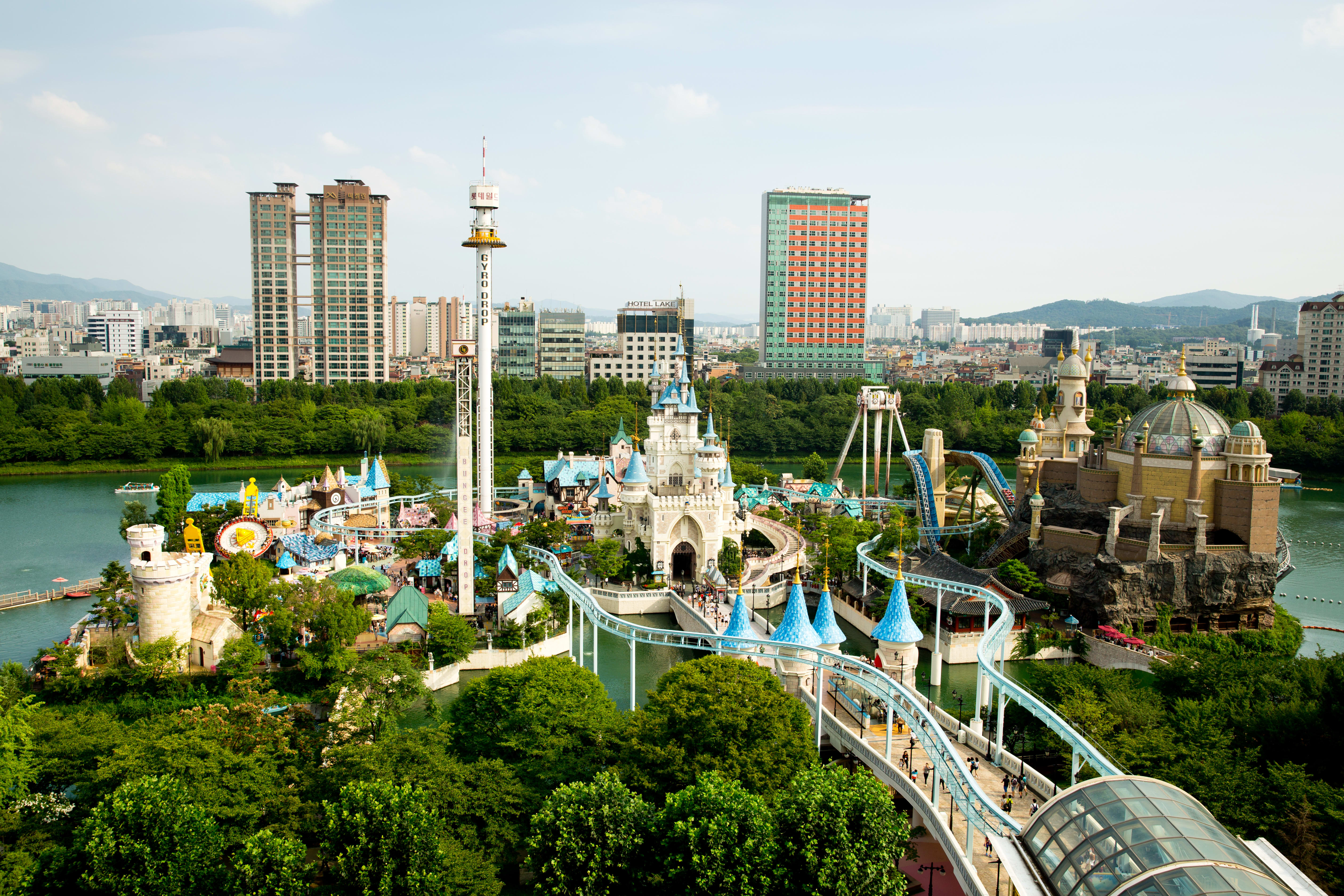 Image of Amusement Park, Fun, Theme Park, City, Building, Cityscape, Urban, 