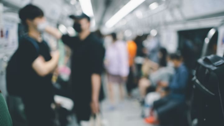 Image of Terminal, Railway, Train, Train Station, Vehicle, Adult, Male, Man, Person, Boy, Child, 