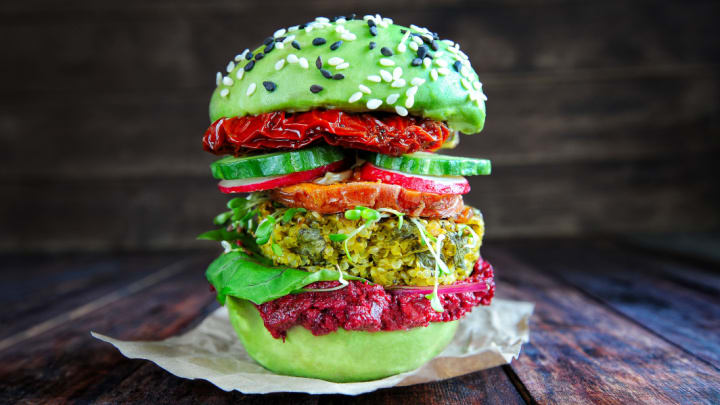 Image of Burger, Food, Food Presentation, 