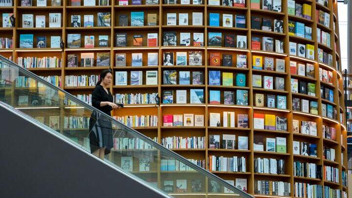 Image of Book, Publication, Bookstore, Shop, Indoors, Library, Person, 