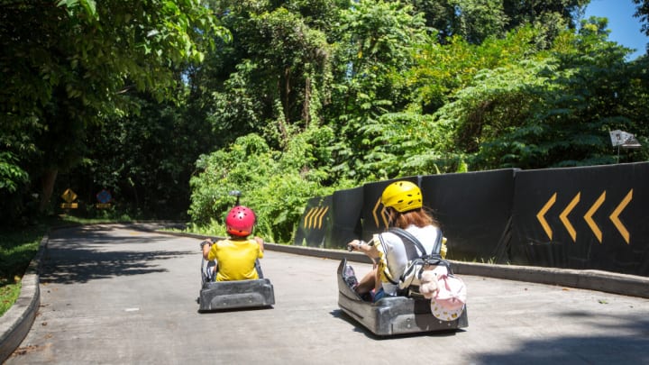 Image of Hardhat, Helmet, Kart, Vehicle, Adult, Female, Person, Woman, 