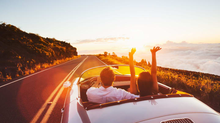 Image of Fun, Vacation, Person, Road Trip, Boy, Child, Male, Adult, Female, Woman,